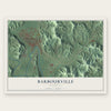 Barbourville, Kentucky map print, the full design