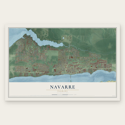 Navarre, Florida map print, the full design