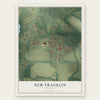 New Franklin, Missouri map print, the full design