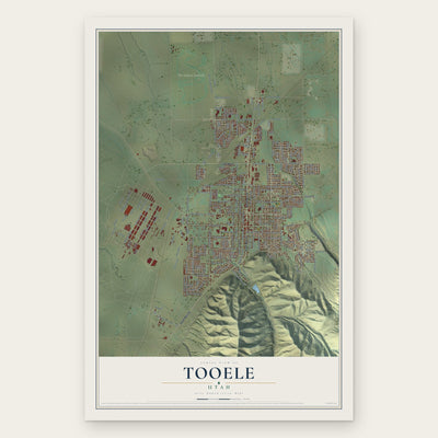 Tooele, Utah map print, the full design