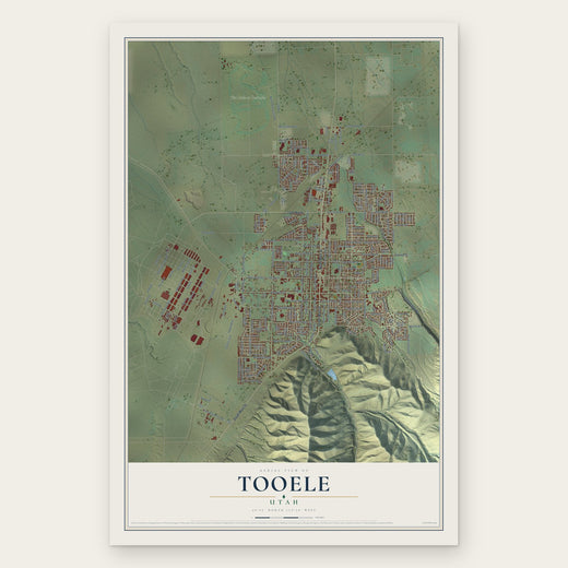 Tooele, Utah map print, the full design