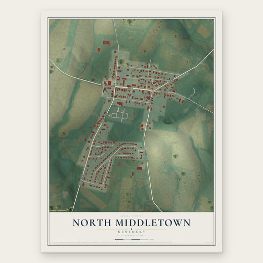 North Middletown, Kentucky map print, the full design