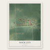 Rock City, Illinois map print, the full design