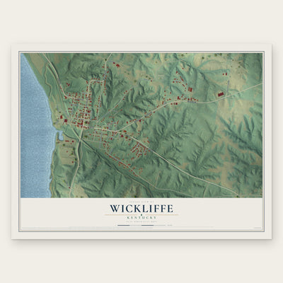 Wickliffe, Kentucky map print, the full design