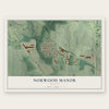Norwood Manor, Georgia map print, the full design