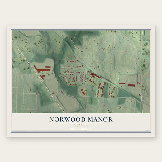 Norwood Manor, Georgia map print, the full design