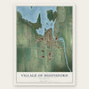Hustisford, Wisconsin map print, the full design