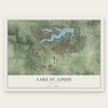 Lake St. Louis, Missouri map print, the full design