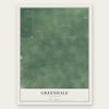 Greendale, Michigan map print, the full design