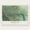 Virginia City, Montana map print, the full design