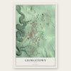 Georgetown, Ohio map print, the full design
