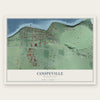 Coupeville, Washington map print, the full design