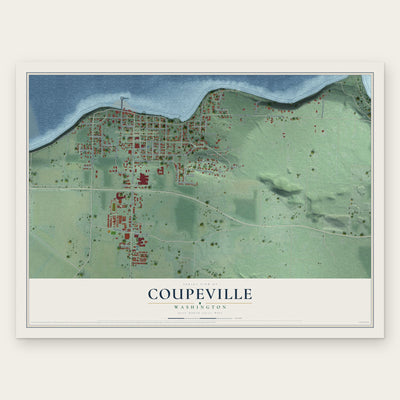 Coupeville, Washington map print, the full design