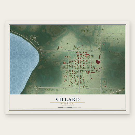 Villard, Minnesota map print, the full design