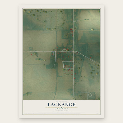 LaGrange, Arkansas map print, the full design