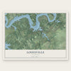 Louisville, Tennessee map print, the full design