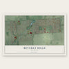 Beverly Hills, Michigan map print, the full design