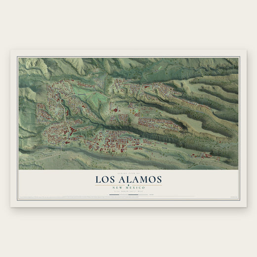 Los Alamos, New Mexico map print, the full design