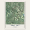Forest Hills, Tennessee map print, the full design