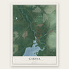 Galena, Ohio map print, the full design