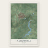 Taylorville, Illinois map print, the full design
