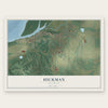 Hickman, Kentucky map print, the full design