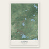 Leoni, Michigan map print, the full design