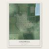 Cogswell, North Dakota map print, the full design