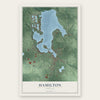 Hamilton, Indiana map print, the full design