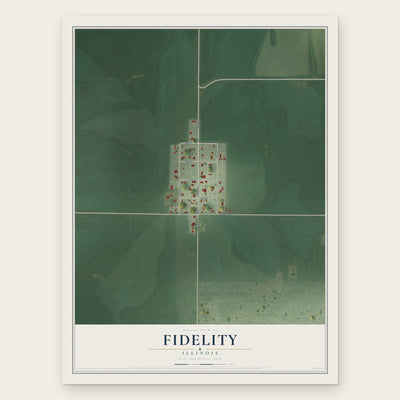 Fidelity, Illinois map print, the full design
