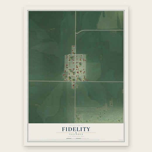 Fidelity, Illinois map print, the full design