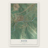 Davis, West Virginia map print, the full design