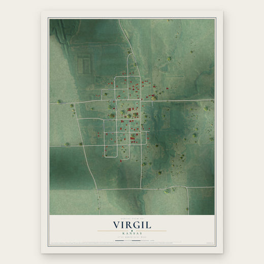 Virgil, Kansas map print, the full design