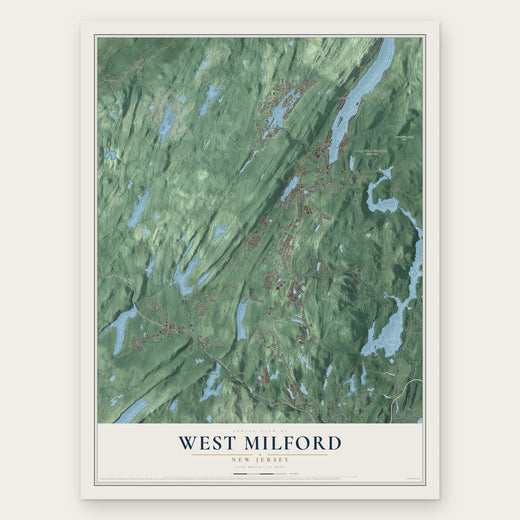 West Milford, New Jersey map print, the full design