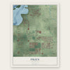 Prien, Louisiana map print, the full design