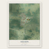 Nelson, Minnesota map print, the full design
