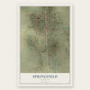 Springfield, Colorado map print, the full design