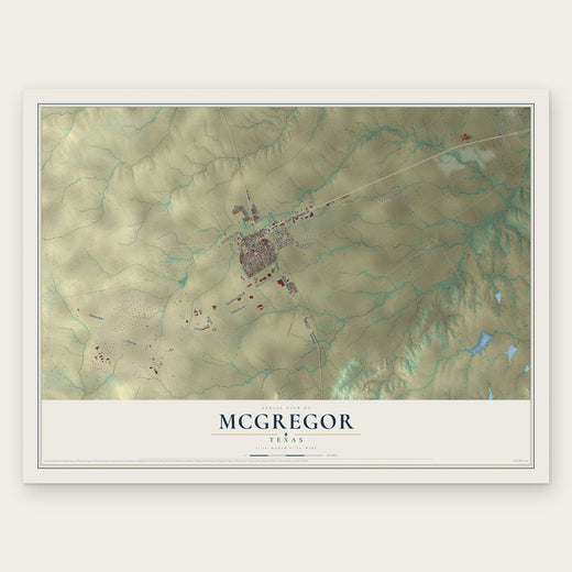 McGregor, Texas map print, the full design