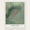 Grove Park, Maryland map print, the full design
