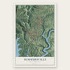 Summersville, West Virginia map print, the full design
