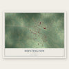 Huntington, Texas map print, the full design
