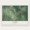 Vaiden, Mississippi map print, the full design