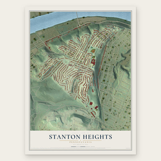 Stanton Heights, Pennsylvania map print, the full design