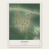 Chapin, Illinois map print, the full design