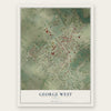 George West, Texas map print, the full design