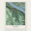 Rainier, Oregon map print, the full design