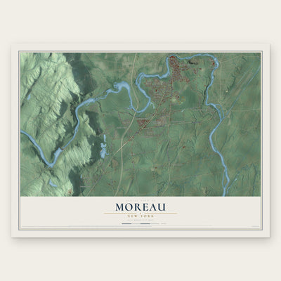 Moreau, New York map print, the full design
