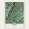 Unicoi, Tennessee map print, the full design
