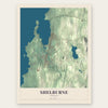 Shelburne, Vermont map print, the full design