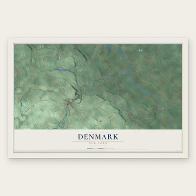 Denmark, New York map print, the full design